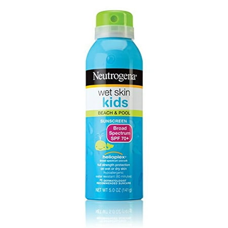 Neutrogena Wet Skin Kids Spf70+ Beach/Pool 5 Ounce Spray (145ml) (6 Pack)