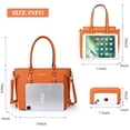 thumbnail image 4 of Set de bolsos Montana West Tote Bag Wallet de piel vegana, 4 of 7
