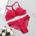 thumbnail image 3 of Conjunto de sujetador de realce sin costuras para mujer, lencería Sexy, ropa interior de Color caramelo, cierre frontal, talla pequeña, nueva moda, 3 of 5