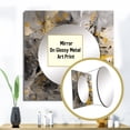 thumbnail image 3 of Designart "Bliss Of Happiness Gray And Yellow Harmony I" Abstract Collages Square Mirror Wall Decor Transitional - Large Grey Square Bathroom Mirror - Square Printed Wall Mirror Art, 3 of 5
