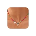 thumbnail image 1 of Collar Ursteel Initial P, gargantilla chapada en plata, 38 cm, 1 of 7
