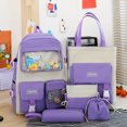 thumbnail image 1 of Bolsa 5 uds. mochilas Kawaii de libros de secundaria estuche de lápices conjunto compuesto JShteea Para Estrenar, 1 of 9