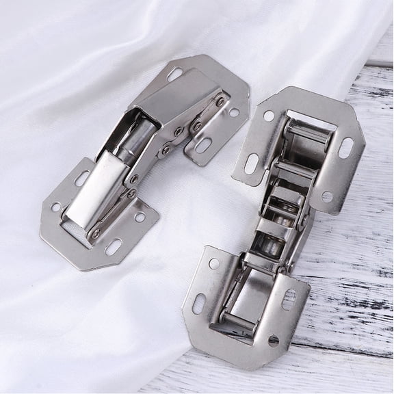 FOMIYES Durable Plated Silver Steel Hinges, Professional for Cabinets and Cupboards, 6Pcs