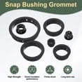thumbnail image 3 of 30Pcs Snap Bushing Grommets, 1-3/8"(35mm) Round Cable Hose Protector, Black, 3 of 6
