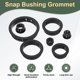 thumbnail image 3 of 30Pcs Grommets de Bushing de Presión, Protector de Manguera de Cable Redondo de 1-1/4" (32mm), Negro, 3 of 6