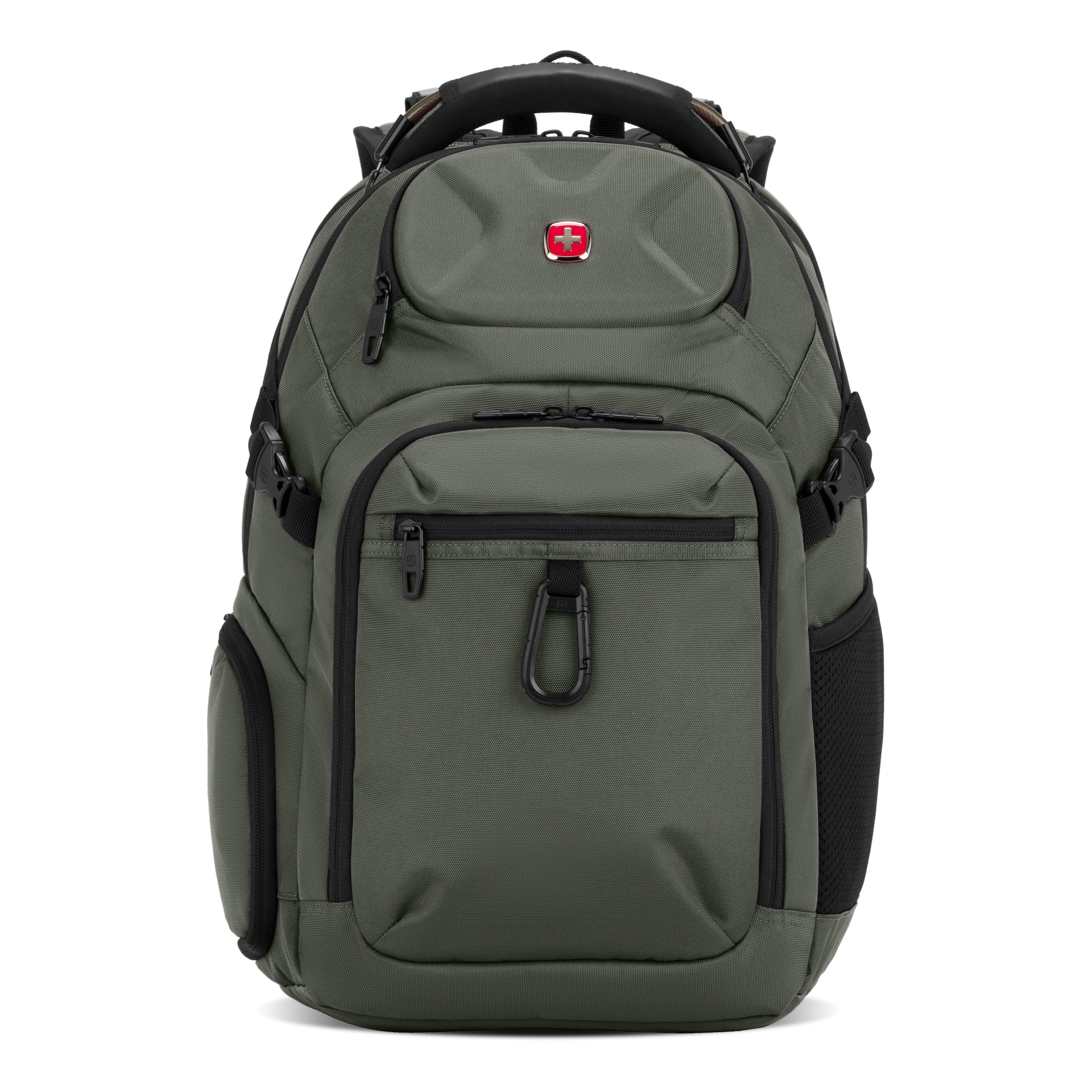 SWISSGEAR Stride ScanSmart Laptop Backpack, Olive Green, Feature Packed for School, Travel, Everyday