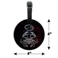 thumbnail image 6 of Cancer Crab Zodiac Sign Horoscope in Space Round Leather Luggage Card Suitcase Carry-On ID Tag, 6 of 7