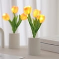 thumbnail image 6 of PONPRNGY Flower Table Lamp Tulip Desk LED Night Light for Home Living Room Decor Artificial Flower with Vase Table Centerpieces for Birthday Holiday Party Wedding Room Decoration, 6 of 7