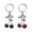 Red & Black Cherry, variant on Cherry Bag Charms,Cute Purse Keychain,Key Chains Women Cute,Car keyrings leather handbags,Valentines Day Gifts