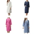 thumbnail image 4 of ziyahi Women Water Absorption Bath Robe Solid Waffle Bathrobe Spa Home Dress Nightgown, 4 of 5