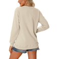 thumbnail image 5 of DONDPO 100 Days of School Shirt Math Is Tough But So Are You Womens Sweatshirts Teach Letter Graphic Crewneck Long Sleeve Shirts School Days Tee Tops Teacher T Shirts for Women Beige S, 5 of 9