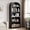 Black, variant on Memoryfield 5 Shelf Arched Bookcase, 71.7" Tall Farmhouse Wooden Bookshelf, Open Display Storage Rack for Living Room, Home Office, White