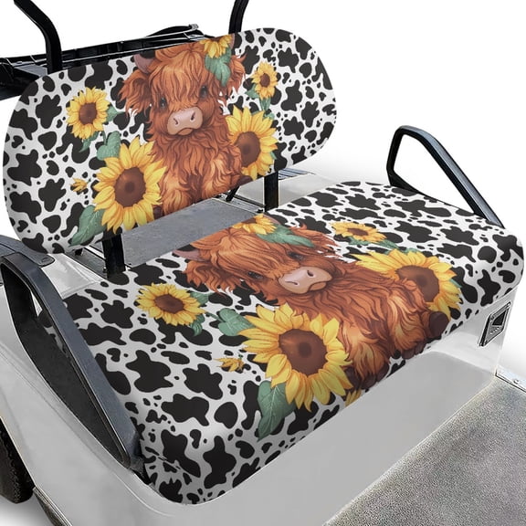 Pzuqiu Golf Cart Seat Covers Breathable, for Outdoor Sports Golf Car Seat, Golf Cart Front Seat Cover Kit, Compatible with Club Car Golf Carts