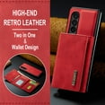 thumbnail image 5 of Back Wallet Case for Samsung Galaxy Z Fold 4, Detachable Card Slots Holder Kickstand Magnetic Closure Cover with Premium PU Leather Soft Silicone Shockproof Drop Resistant Protective Case,Red, 5 of 11
