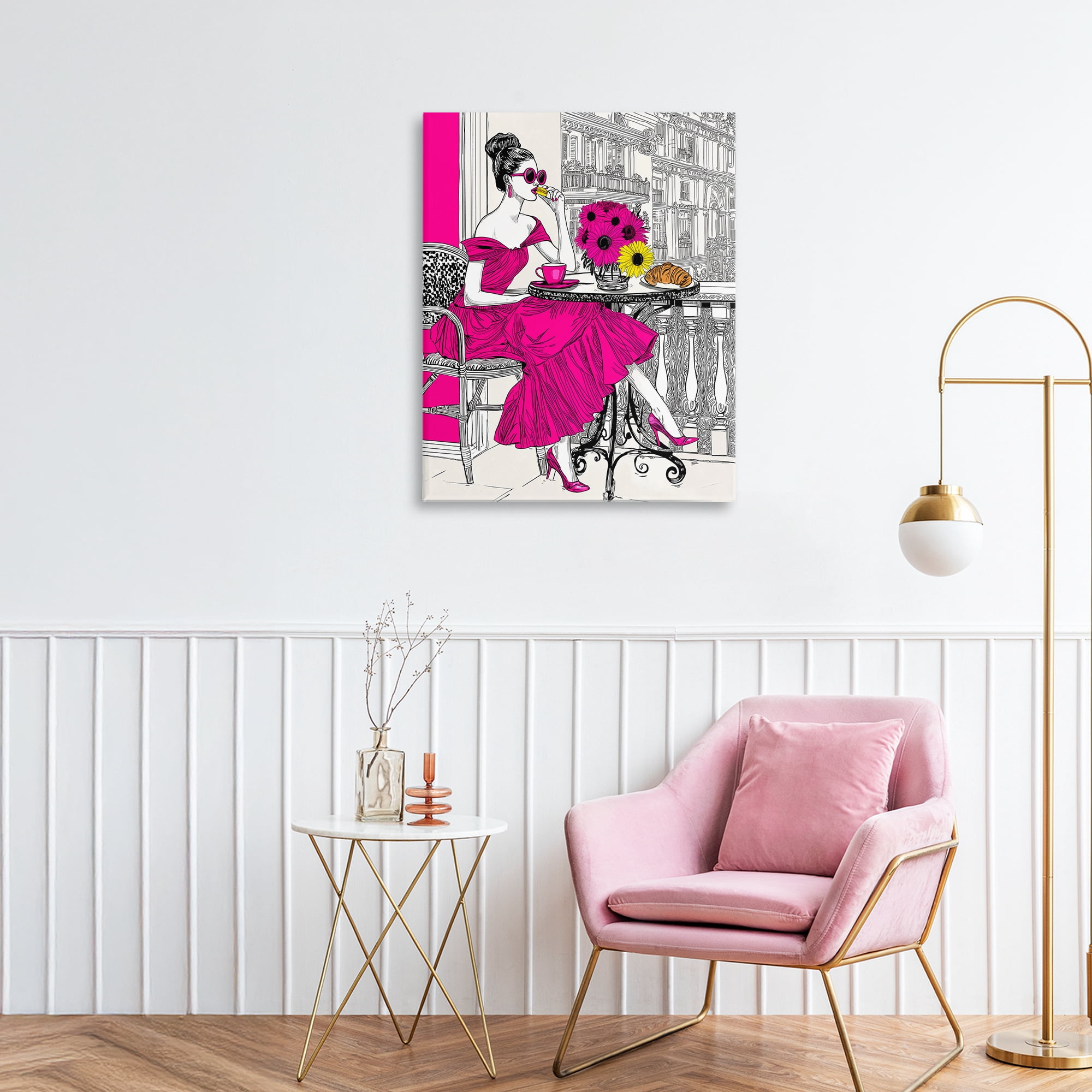 Stupell Industries Glamorous Brunch on Balcony Canvas Wall Art, design by Jess Stempel