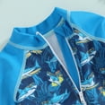 thumbnail image 5 of Okbabeha Baby Swimsuit Girl Boy Short Sleeve Zip One Piece Rashguards Bathing Suit Swimwear Sunsuit for ToddlerNewborn, 5 of 7