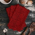 thumbnail image 3 of Winter Christmas Retro Red Pattern Kitchen Towel Absorbent Dish Cloth Tableware Towel for Kitchen Household Cleaning Tool, 3 of 6