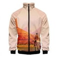 thumbnail image 2 of Ilustración de paisaje 3D Impresión digital creativa Impresión digital Cuello alto Chaqueta con cremallera para hombres Mujeres Sudadera con capucha Ropa para hombre, 2 of 4