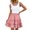 Pink, variant on Women's Bohemian Ruffled Layered Mini Skirt With Liner Black L