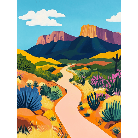 Desert Landscape Canvas Wall Art， Perfect for Living Room，Office， Dining Room， and Hallway Decor