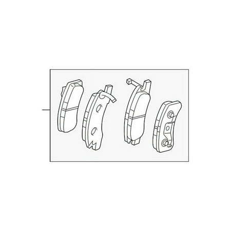 Genuine OE Mitsubishi Brake Pads - 4605B530 Fits select: 2017-2020 MITSUBISHI MIRAGE G4 ES