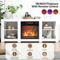 thumbnail image 3 of Sesslife Fireplace TV Stand for 65 Inch TVs, Modern TV Console Table with 18" Electric Fireplace, Wood Entertainment Center with Open Storage Space and Adjustable Shelves for Living Room, White, 3 of 8