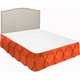 thumbnail image 2 of D.N.G. BEDDINGS 1 Piece Pinch Pleated Bed Skirt, 18 Inch Deep Pocket, 800 Thread Cotton 100% Egyptian Cotton, Twin XL Size (39" x 80") Inch, Solid Orange, 2 of 3