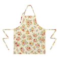 thumbnail image 2 of Pioneer Flower Floral Print Pattern Apron for Women and Men, Cotton Linen Waterproof with Pockets, Adjustable, 33x27 Inch for Kitchen, Gardening, BBQ, Salon, 2 of 6