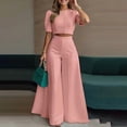 thumbnail image 6 of Spring/Summer Casual Chic Short Top and Pants Two-Piece Set, 6 of 6