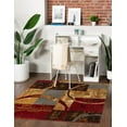 thumbnail image 5 of Unique Loom Barista Collection Area Rug - Kouillou (6' Square Multi/Brown), 5 of 7