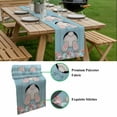 thumbnail image 5 of Easter Bunny Table Runner - 48 Inch Long, Kitchen Dining Table Runner Dresser Scarves, Colorful Eggs Cute Rabbit Blue Country Wooden Farmhouse Decor for Coffee Tables Wedding Party Banquet, 5 of 8
