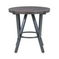 thumbnail image 2 of Pemberly Row Ensemble de Table Occasionnel Rond en Métal et Bois, 3 Pcs, Couleur Charbon, 2 of 10