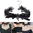 thumbnail image 2 of CIYISON Lovely Black Lace Bowknot Collar Necklace Elegant Vintage Soft Choker Necklaces, 2 of 12