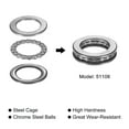 thumbnail image 4 of Uxcell 51106 Thrust Ball Bearing 30x47x11mm High Carbon Steel with Washers 2 Pack, 4 of 4