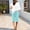 Sky Blue women cotton linen shorts a1, variant on Cagogo Women Cotton Linen Plus Size Elastic Waist Shorts with Pockets Casual Bermuda Pants Summer Relaxed High Waisted Lounge Beach Trousers, Khaki 3XL