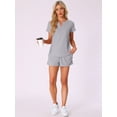 thumbnail image 3 of DARING DIVA Waffle Knit Lounge Set 2 Pieces Outfits Tracksuit Sweatsuits S Gray, 3 of 6