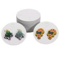 thumbnail image 5 of Bobasndm 100Pcs Round Earring Display Holder Cards, 2" Black Cardboard Ear Studs Holder Cards, Blank Jewelry Display Cards for Selling, Hanging Earring, Retail, DIY Crafts, 5 of 9
