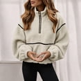 thumbnail image 2 of Tqcoqu Sherpa Jacket for Women, Fleece Zip Up Winter Fall Oversized Teddy Jackets, 2026 Fashion Clothing,Women's,Size S-XXL, 2 of 9