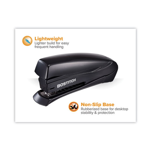 "Inspire Spring-Powered Full-Strip Stapler, 20-Sheet Capacity, Black | Bundle of 5"