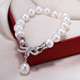 thumbnail image 2 of Simple de Perla Natural Hebilla de Cristal de 7-8mm Sunnimix Pulsera del brazalete, 2 of 8
