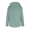 thumbnail image 5 of Atogsazn Mens Linen Shirts Button Long Sleeve Shirt Dressy Casual Hoodies Beach Tops with Hooded Drawstring Light Blue XXXXL Fashion, 5 of 6