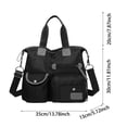 thumbnail image 3 of FSAGAE Multi-Pocket Travel Bag Nylon Tote Lightweight Handbag Black Waterproof Large-Capacity Durable, 3 of 5