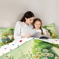 thumbnail image 4 of Erosebridal Cute Cartoon Gnome Queen Comforter Set,Happy Easter Eggs Cute Blossom Daisy Bedding Comforter Set For Kids Girls Reversible 3pcs, 4 of 7
