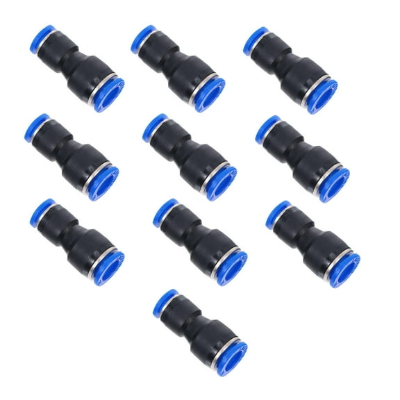 SHINYPASING 10Pcs Black Plastic Connection Fittings for Industrial Users Airline Fittings Adapter