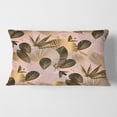 thumbnail image 2 of Designart Golden Foliage III' Mid-Century Modern Throw Pillow - 12x20, 2 of 2