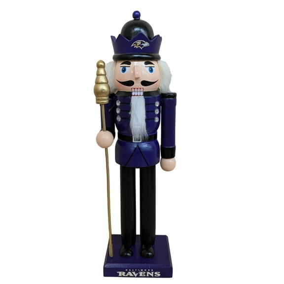 Baltimore Ravens 12" Wooden Nutcracker Statue