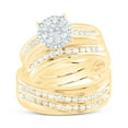 thumbnail image 3 of 14Kt Yellow Gold 3/4 Ctw Natural Diamond Round Trio Set, Womens Size: 6.5 / Mens Size: 10, 3 of 3