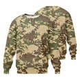thumbnail image 2 of Men's Camouflage Pattern Pullover, Crew Neck Long Sleeve Relax Fit, Everyday Casual Top For Male, 2 of 5