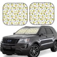 thumbnail image 2 of Picia Lavender Flowers 2 Piece Car Windshield Sun Shade Foldable | Foldable Sun Shield for Front Window Blocks UV Rays and Keeps Your Vehicle Cool-Small, 2 of 7