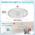 thumbnail image 3 of Laybasic Acrylic LED Socket Ceiling Fan with Remote Control, 3 of 9